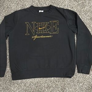 Nike Black Sweatshirt with Gold Accents